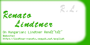 renato lindtner business card